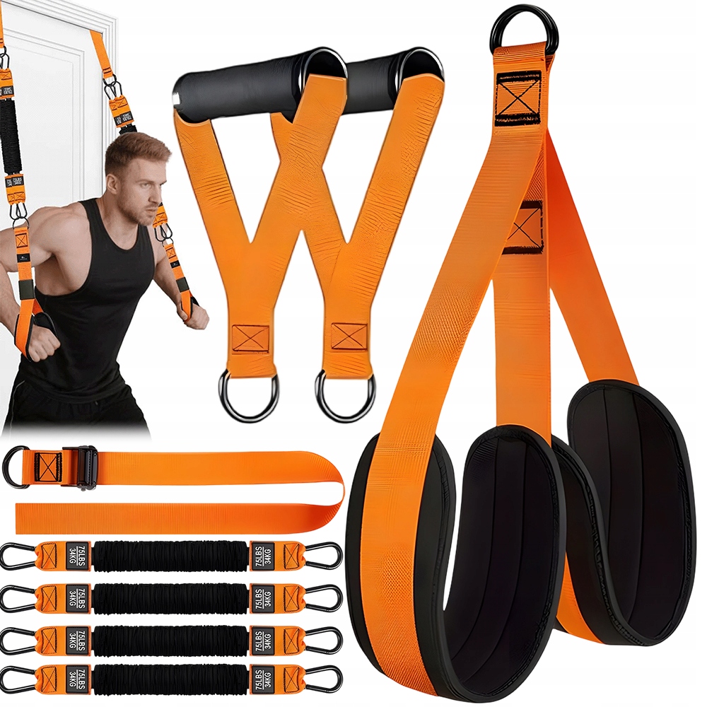 Sada Odporových Pásů Pro Cvičení Power Band Fitness 4 Kusy