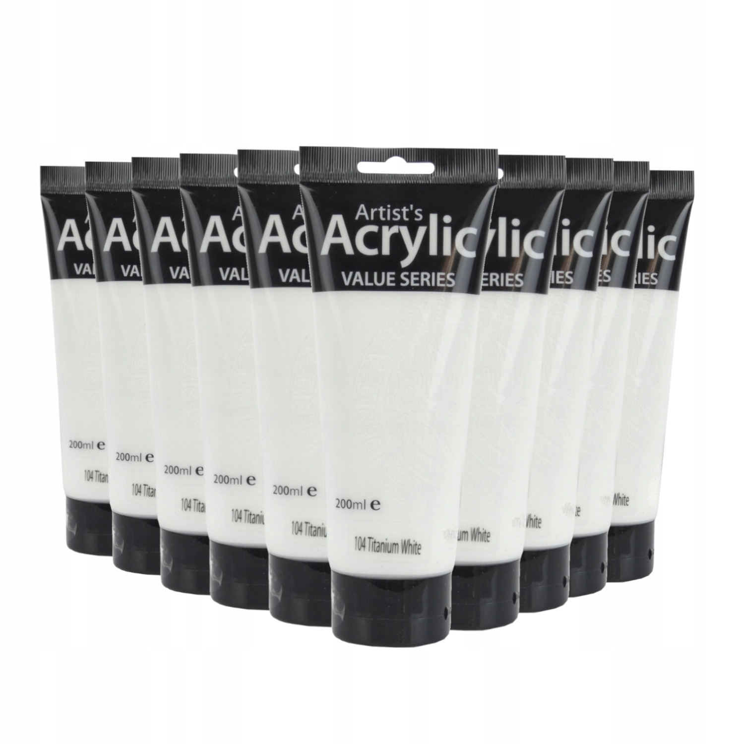 Farby akrylowe 200 ml 10 sztuk Biała Hurt