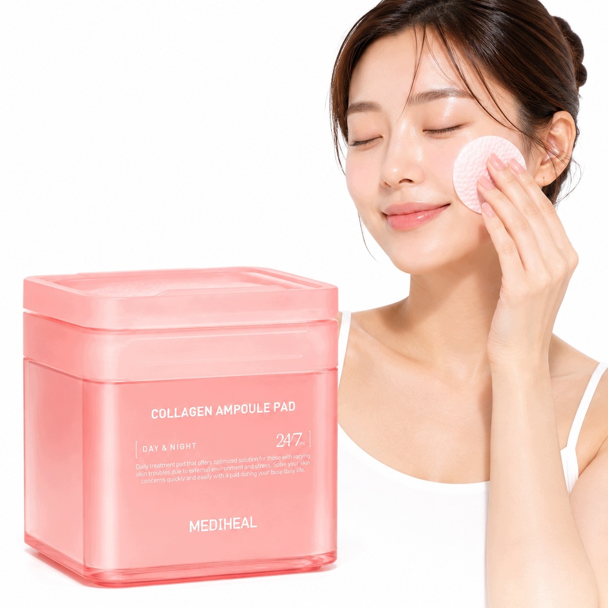 Mediheal Collagen Ampoule Pad Tonizující Vločky S Kolagenem 100 Ks Kbeauty