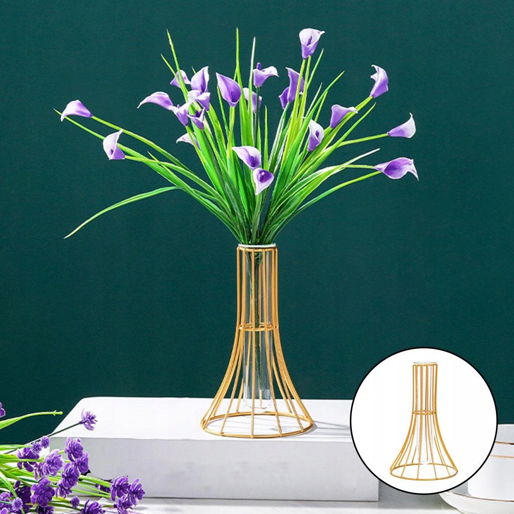 2-częściowy geometryczny wazon z suszonymi Kolor inny