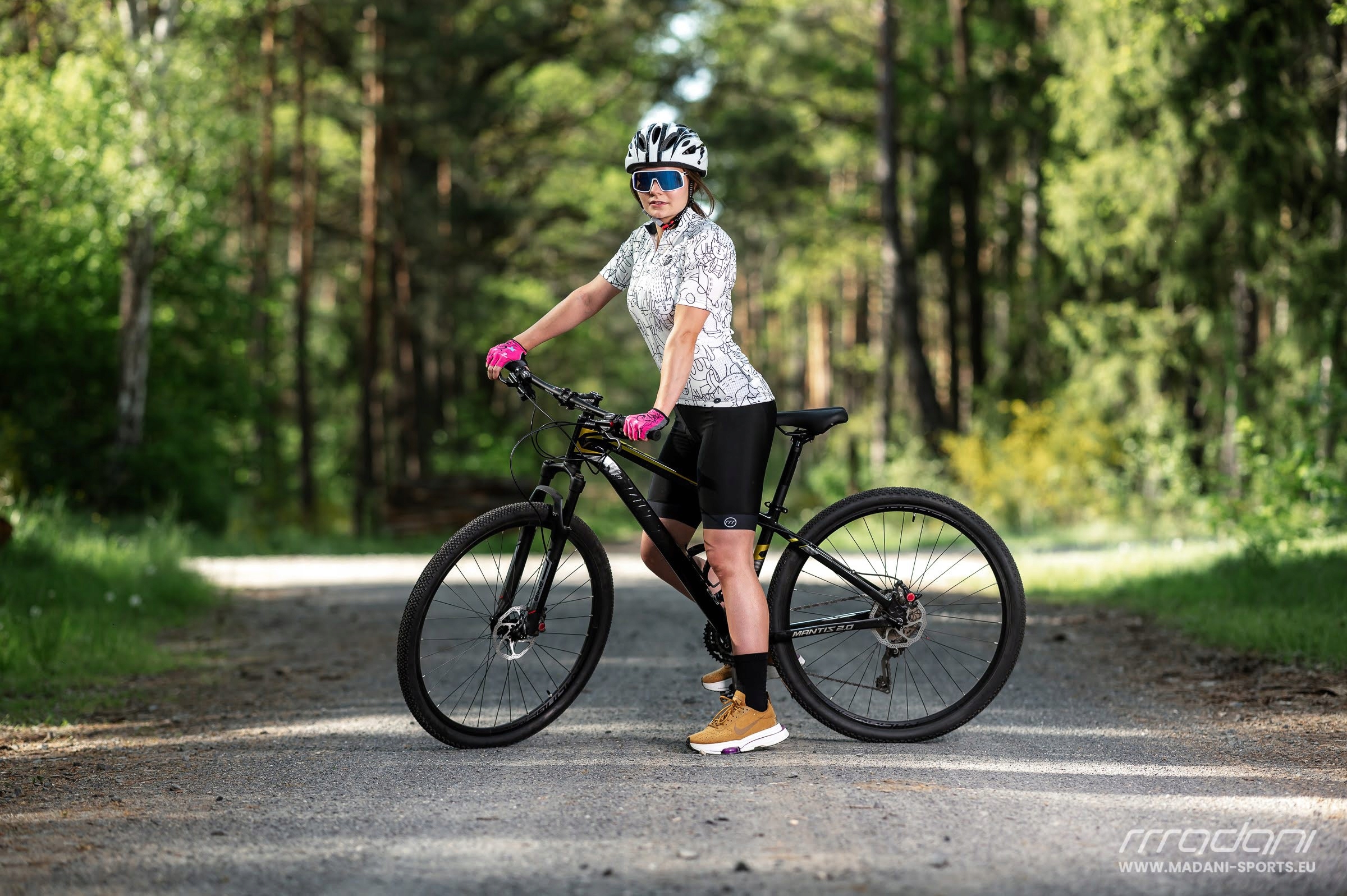 Madani koszulka rowerowa damska CATS XXL Rękaw krótki rękaw