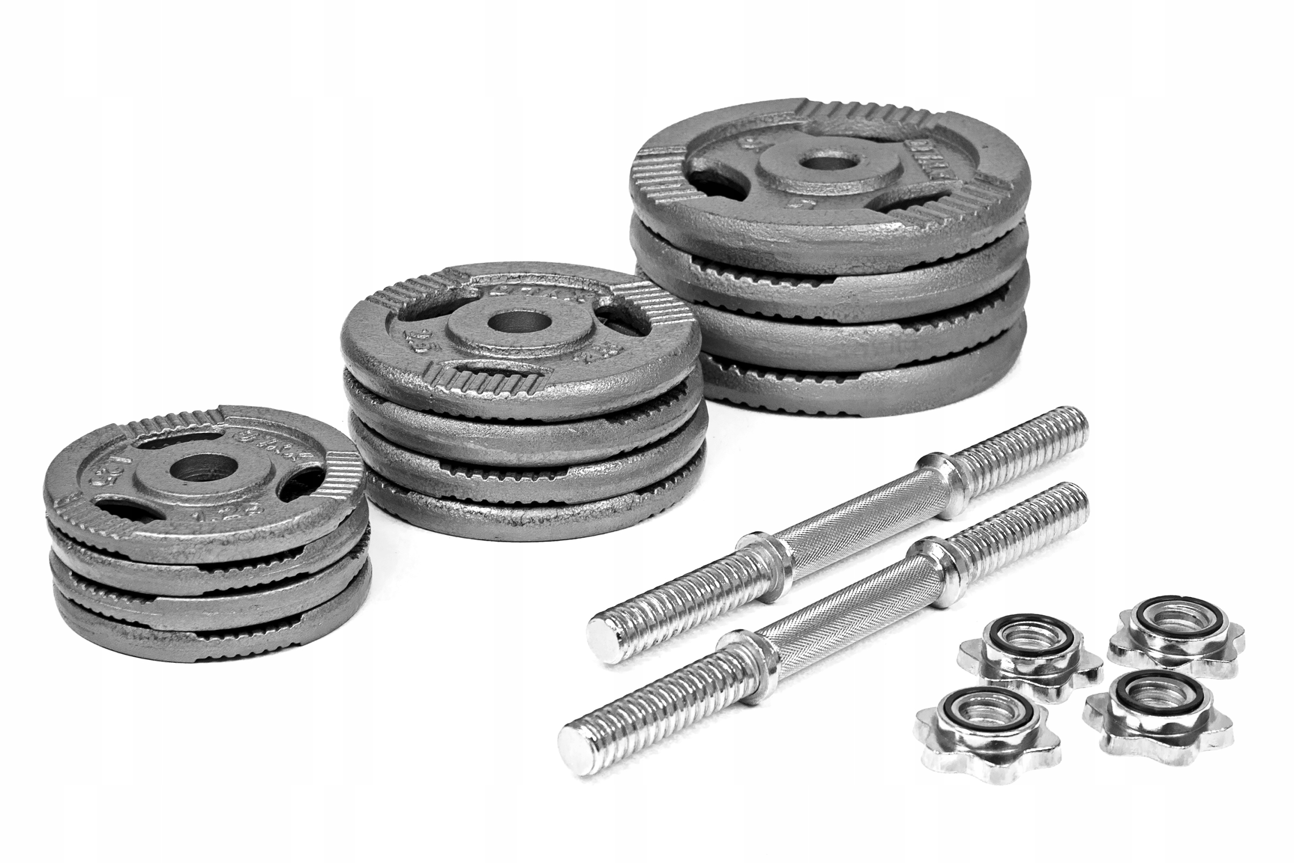 HANTLE ŻELIWNE 2x20KG regulowane ZESTAW HANTLI SAPPHIRE gryfy obciążenia Model HANTLE ŻELIWNE 2X20