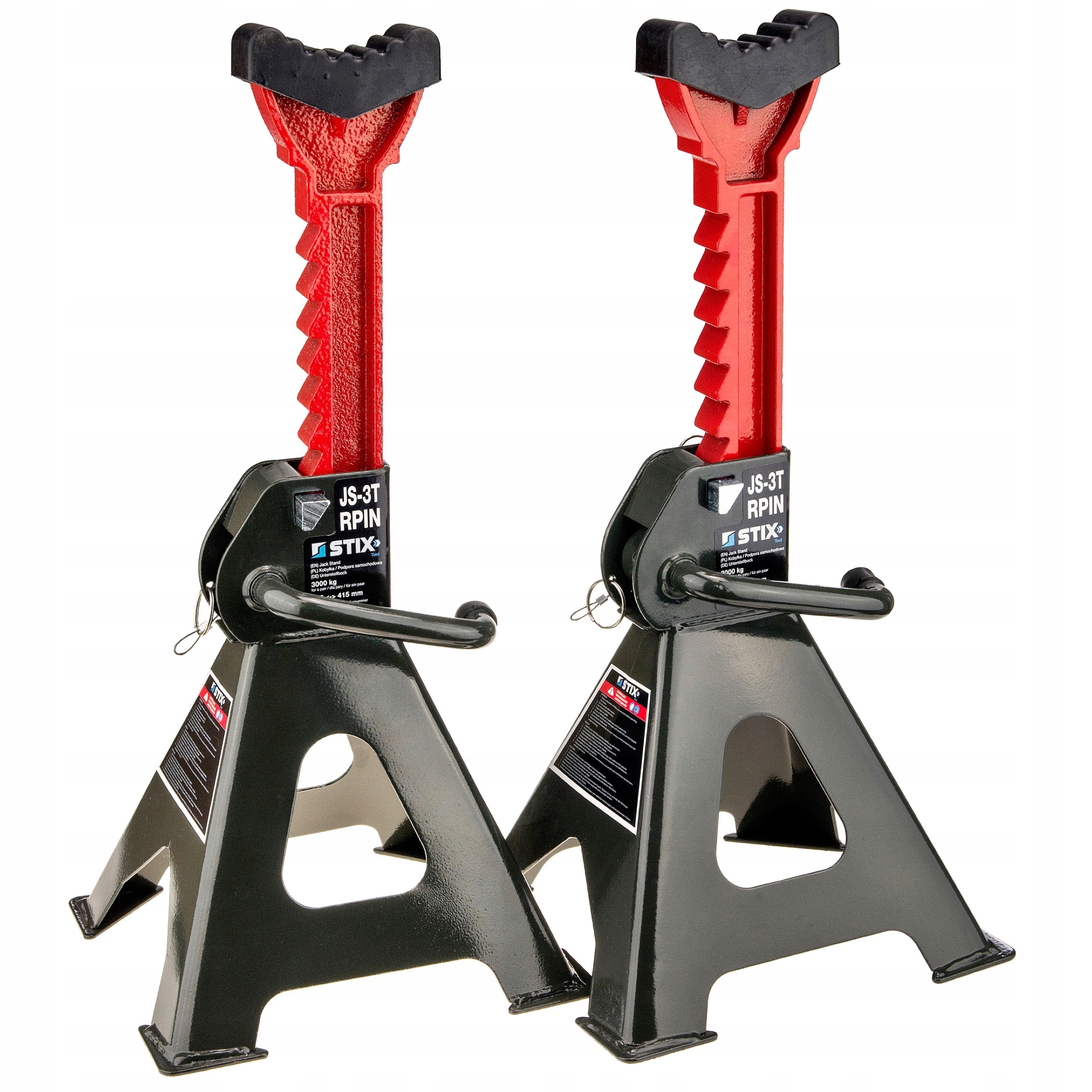 KOBYŁKI SAMOCHODOWE WARSZTATOWE 3T PODPORY ZABEZPIECZENIE PIN + GUMA 2szt.