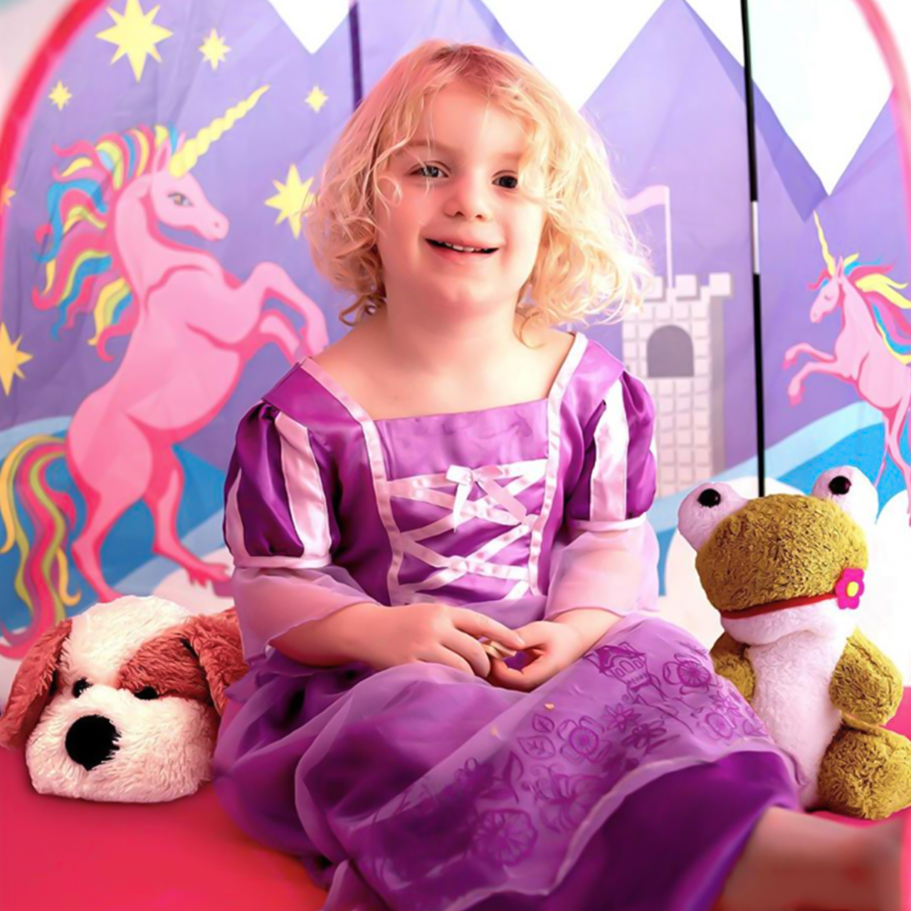 NAMIOT DOMEK ZAMEK PALAC DO DOMU OGRODU JEDNOROŻEC DO ZABAWY DLA DZIECI Wiek dziecka 3 lata +