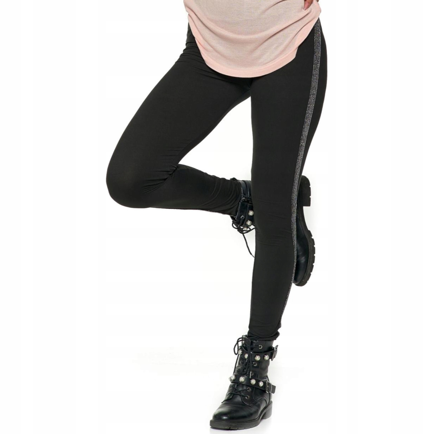 

1x legginsy damskie czarne lampas Moraj L/XL