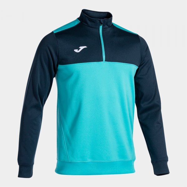 Joma pánská sportovní mikina s krátkým zipem, tyrkysová a tmavě modrá