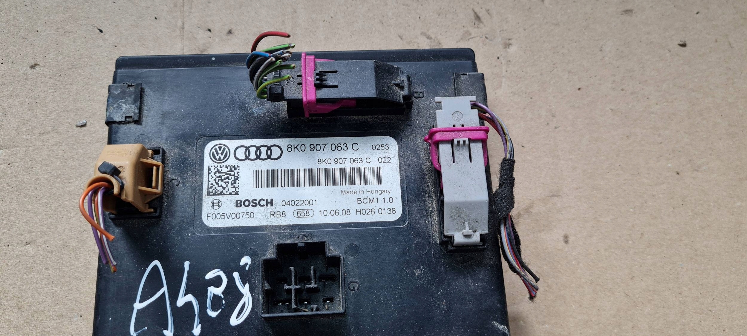 A4 B8 module control unit KOMFORTU WTYCZKI 8K0907063C A5 Q5