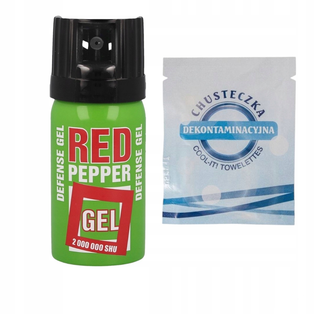 Gaz pieprzowy Red Pepper Zielony 40ml Stream +chusteczka neutralizująca gaz