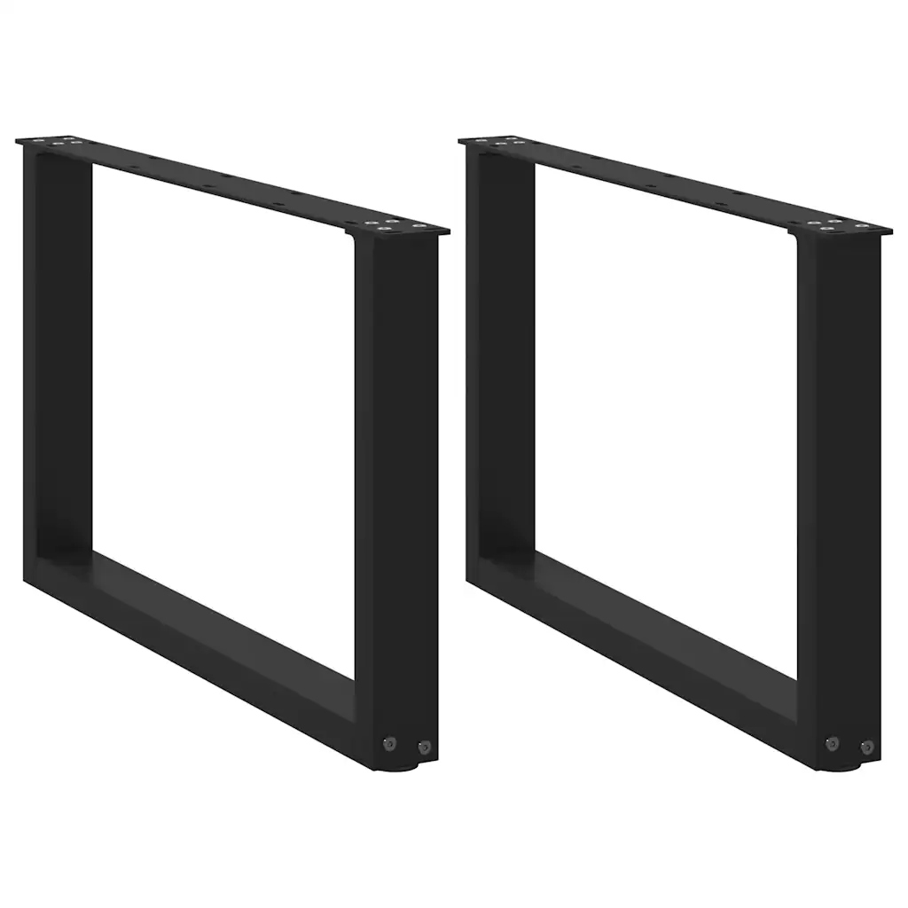Nohy konferenčního stolku ve tvaru U 2 ks černé 70x(42-43) cm Černý 4013164