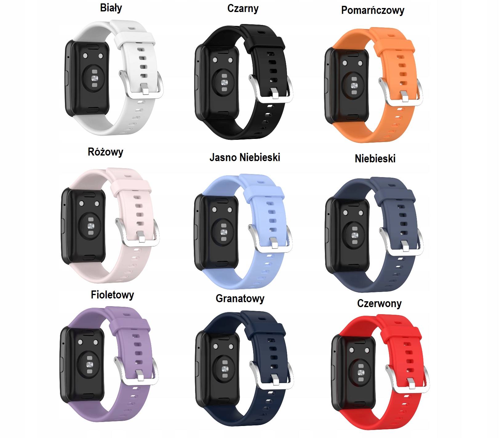 PASEK SILIKONOWY DO HUAWEI WATCH FIT / FIT NEW |Kolory do wyboru Pochodzenie zamiennik