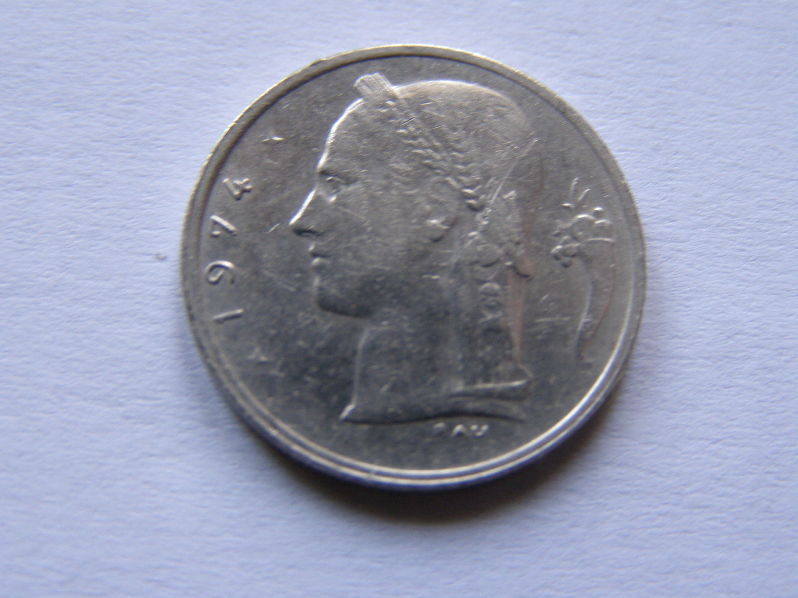 BELGIA 1 FRANC 1974 ROK BELGIE !!!!!!!!!!!!!! 0969