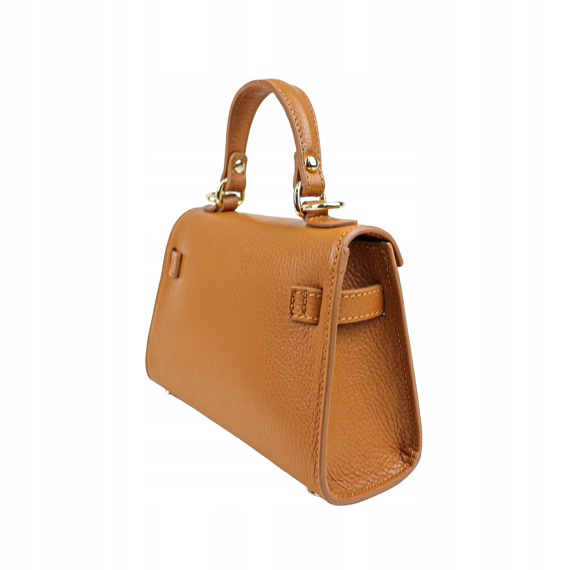 Torebka Damska Kuferek, skóra Emily Jasny rudy Model Emily