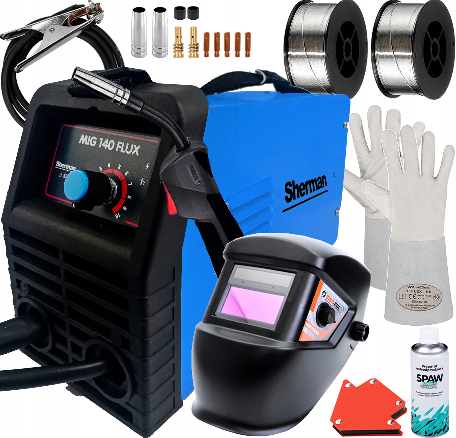 

Migomat Sherman 230V 100A Synergia Bez Gazu Igbt