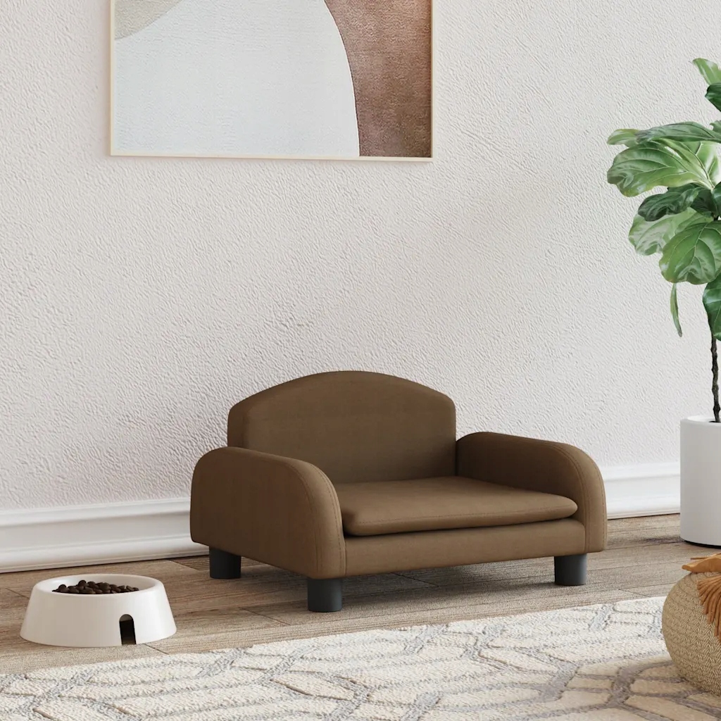 Levně Pelíšek pro psy hnědý 50 x 40 x 30 cm textil Hnědá 171973