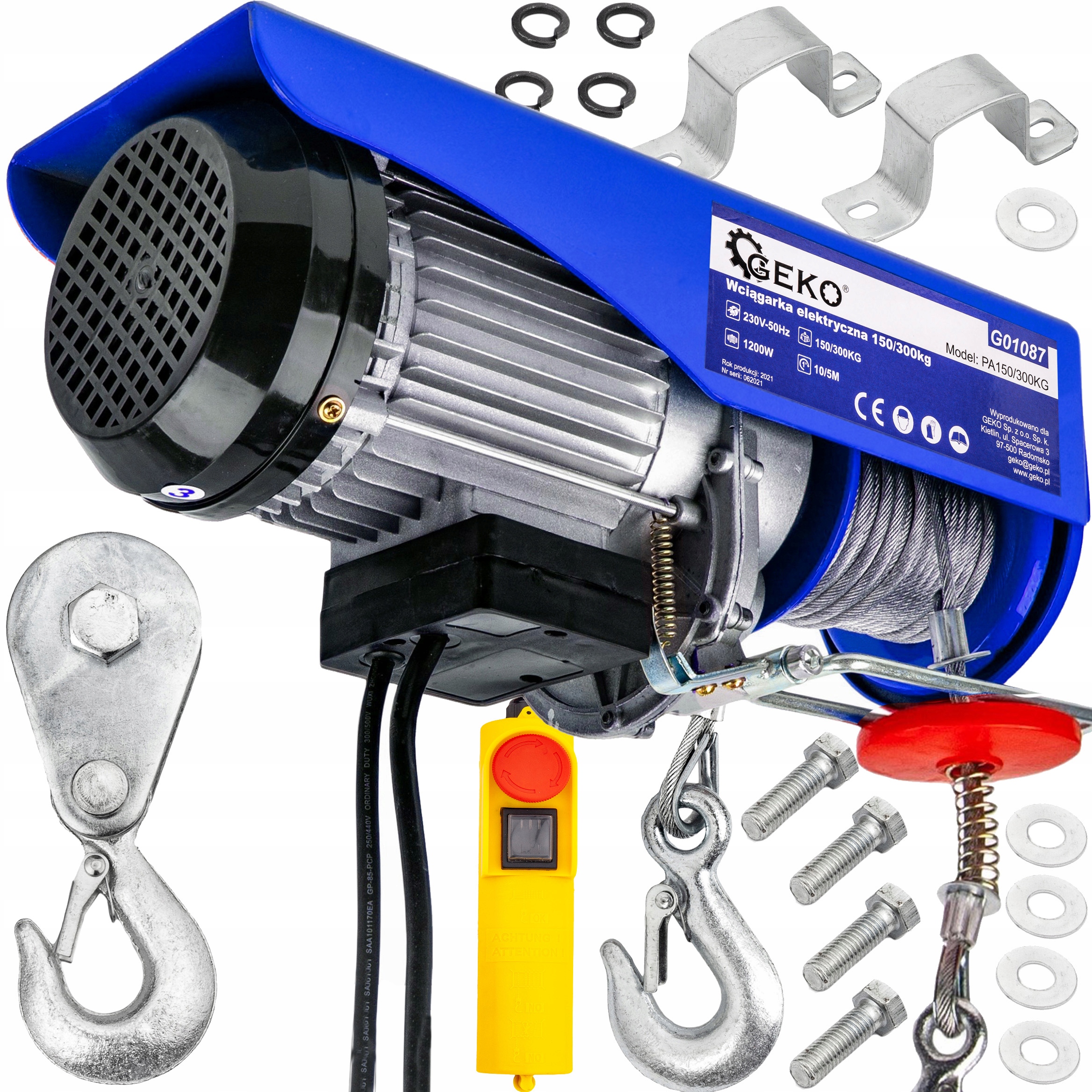 WCIAGARKA WYCIAGARKA 230V ELEKTRYCZNA LINOWA 300KG