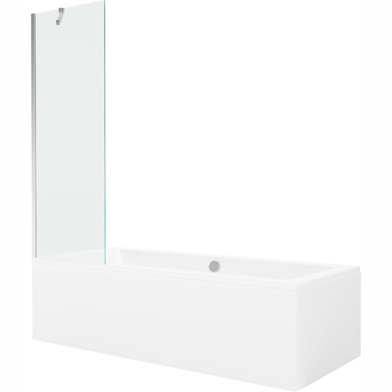 Mexen Cube obdélníková vana 170 x 80 cm s zástěna