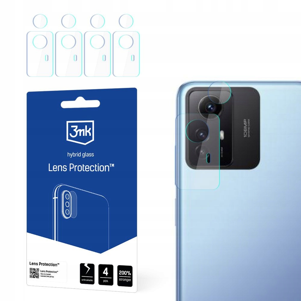 4x Szkło na obiektyw aparatu do Xiaomi Redmi Note 12s 3mk Lens Protection