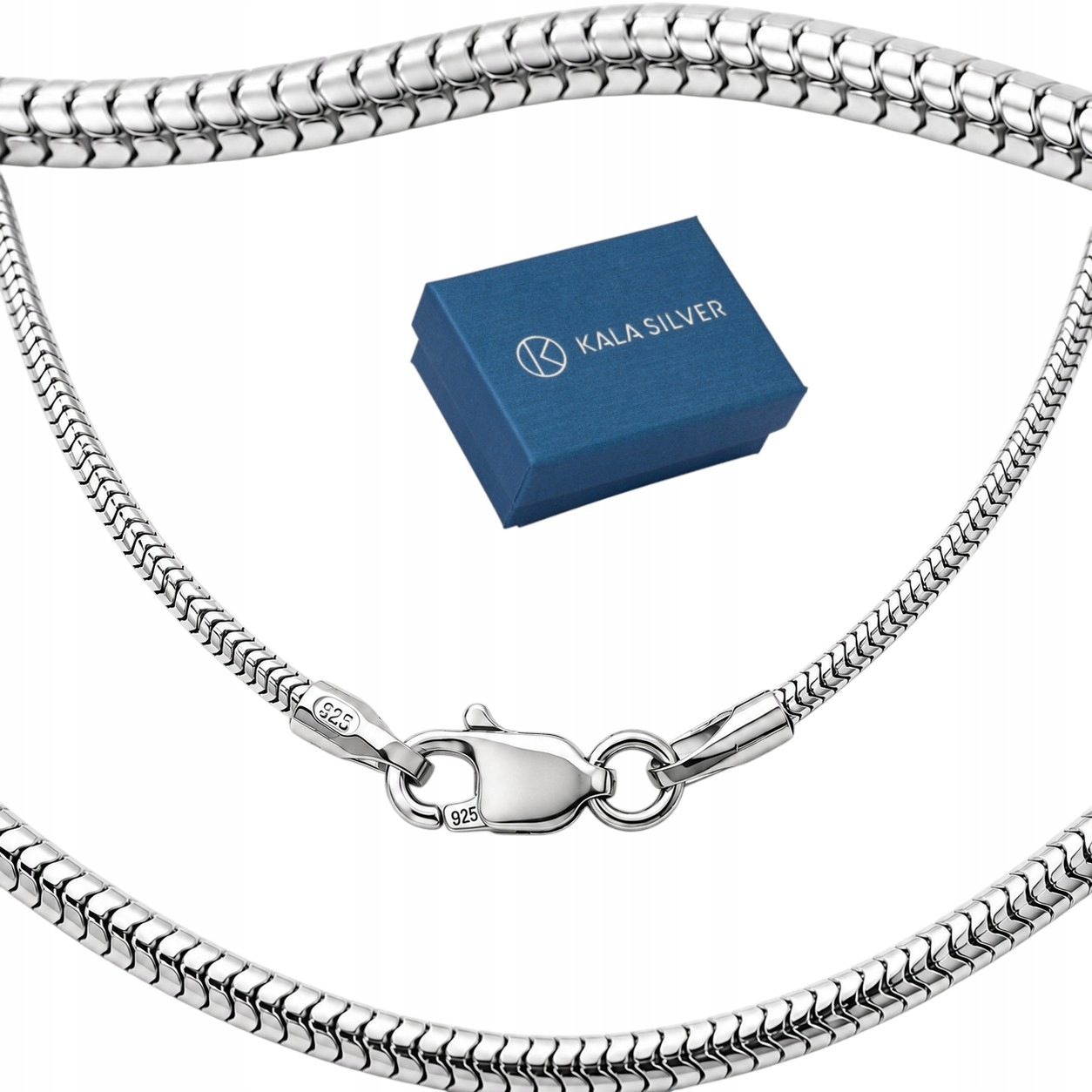 Stříbrný Řetízek 925 Dámská osmihranná zmijka diamantová 2,4 mm 70 cm