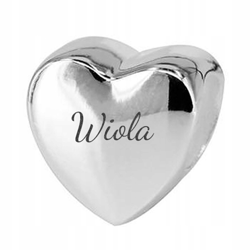 

Charms srebrny Wiola srebro 925 Grawer