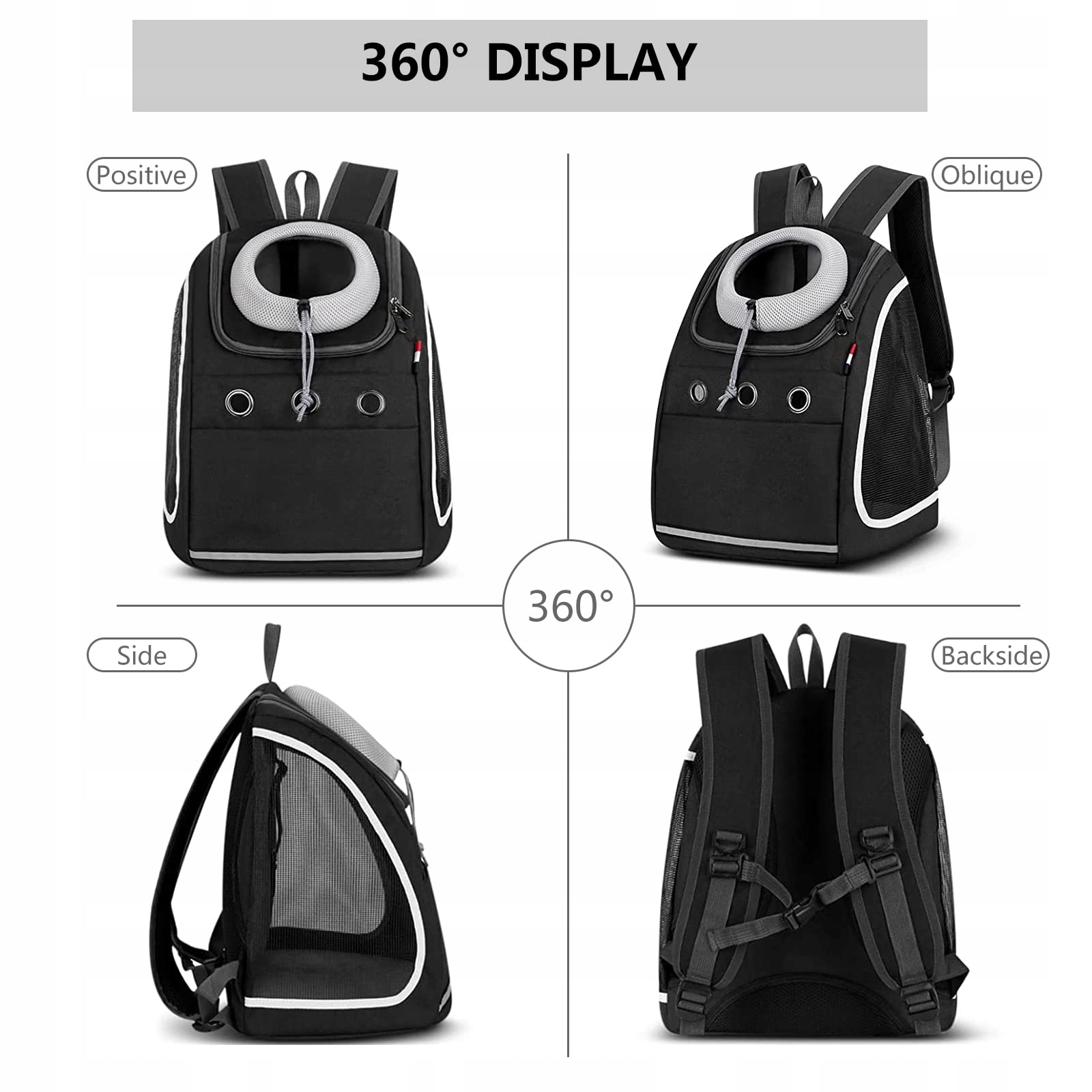 PETCUTE Plecak Transportowy Dla Psów I Kotów Na Wędrówki I Podróże — miniatura 4