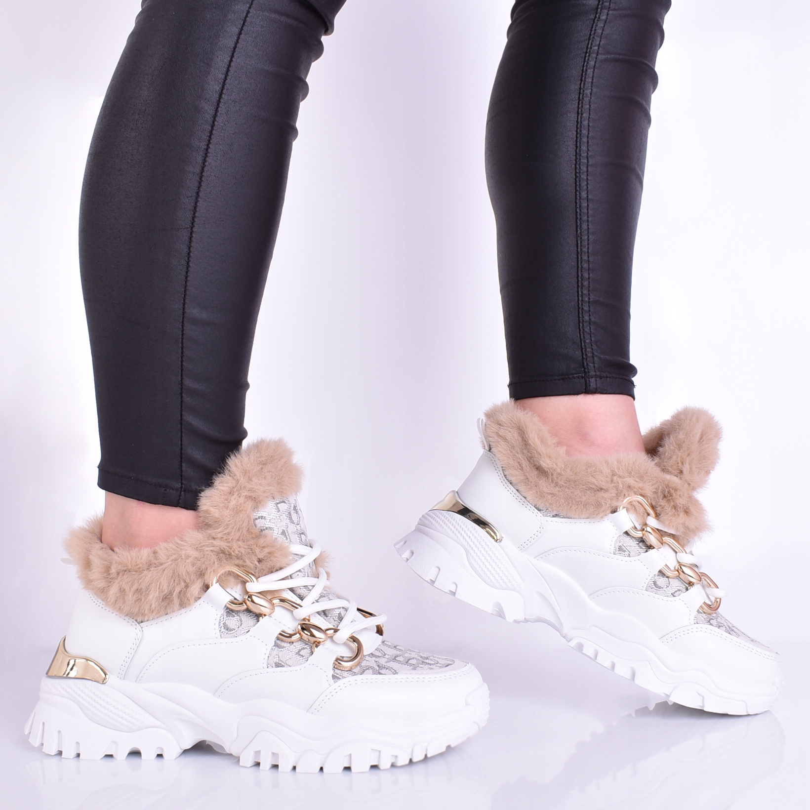 MODNE BUTY ZIMOWE DAMSKIE ŚNIEGOWCE SPORTOWE Długość wkładki 24 cm