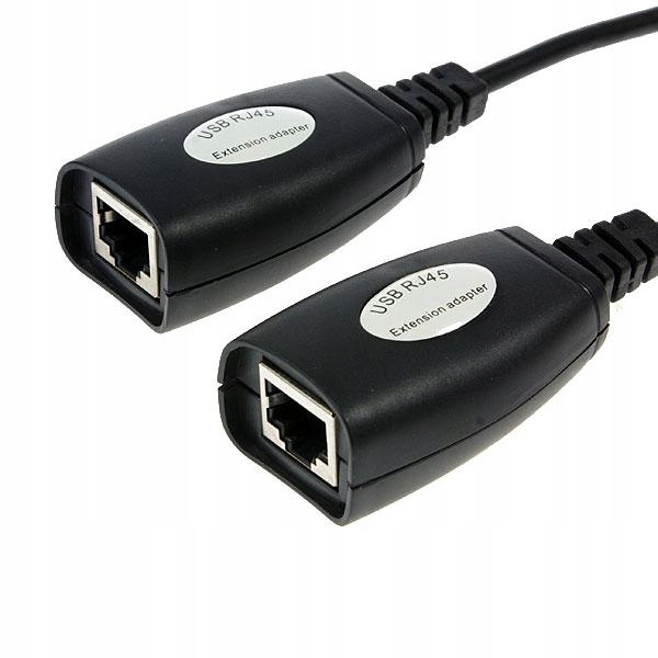 Extender USB po skrętce RJ45 CAT5 5e 6 50m LAN Długość kabla 50 m