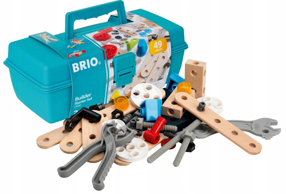 BRIO BUILDER ZESTAW STARTOWY BUDOWA KLOCKI 49 EL.
