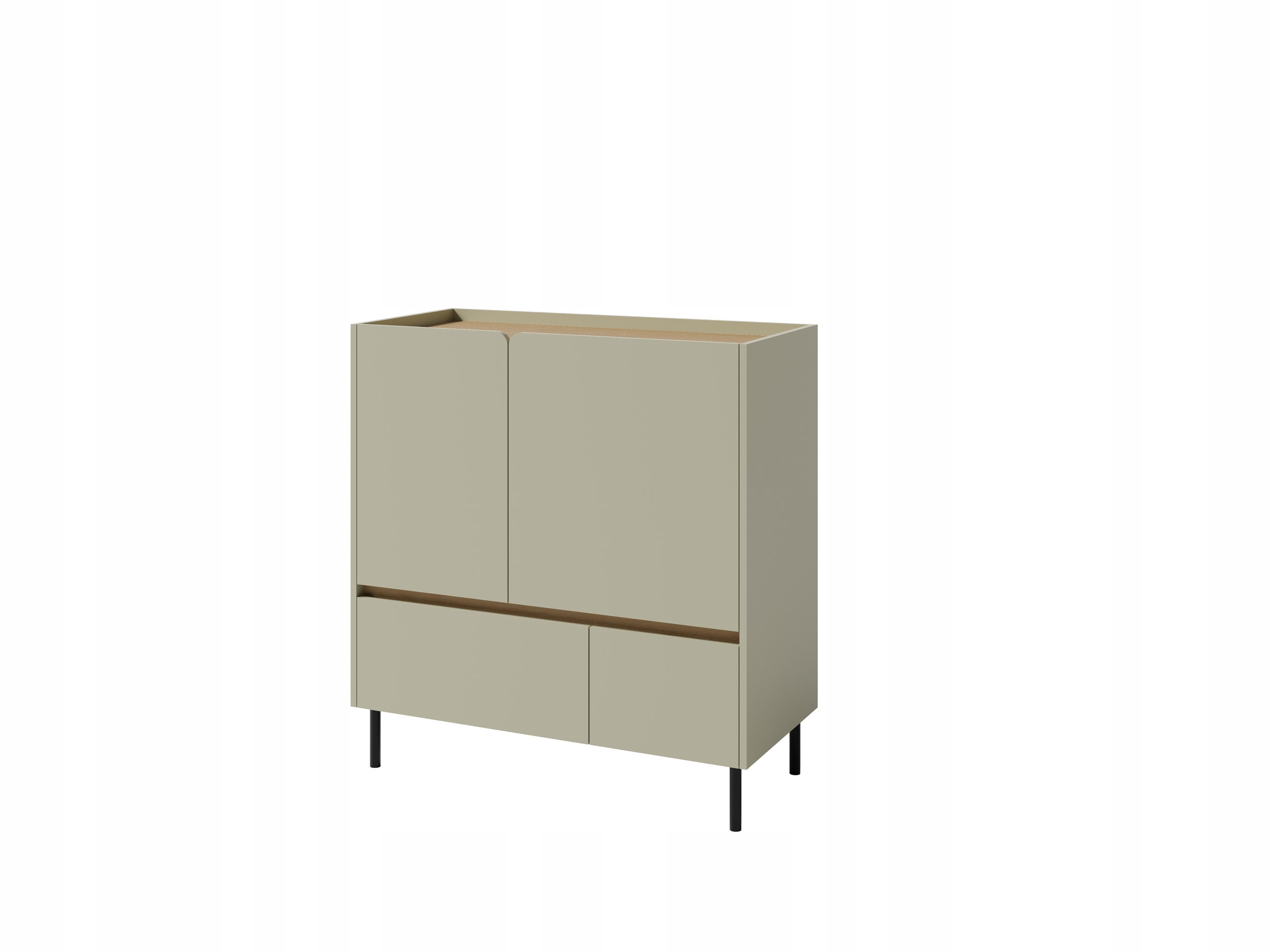 Komoda Muro 95 cm do obývacího pokoje, ložnice, odstíny zelené