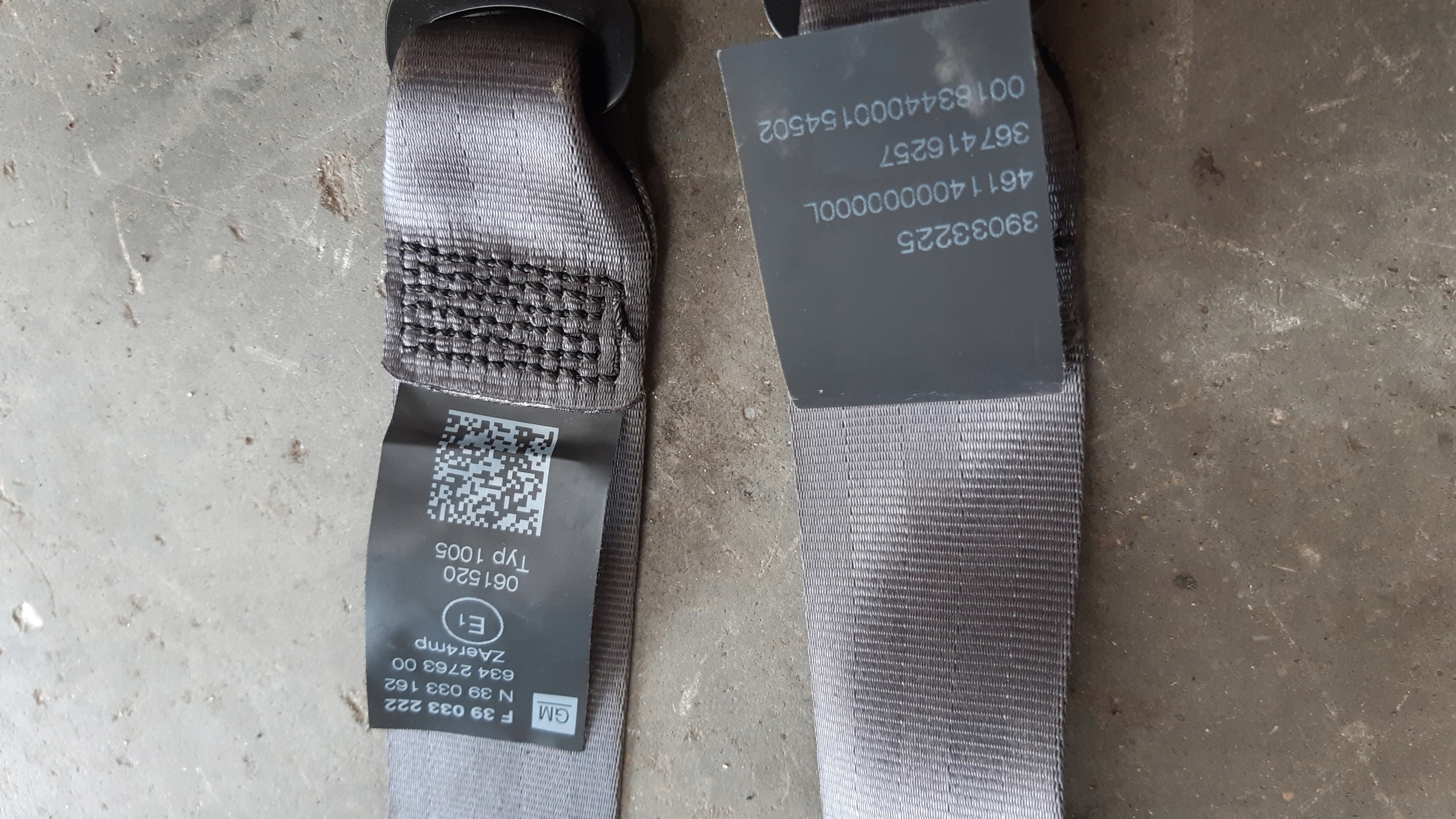 console airbags sensor tension belts adjusters kpl Opel Corsa E