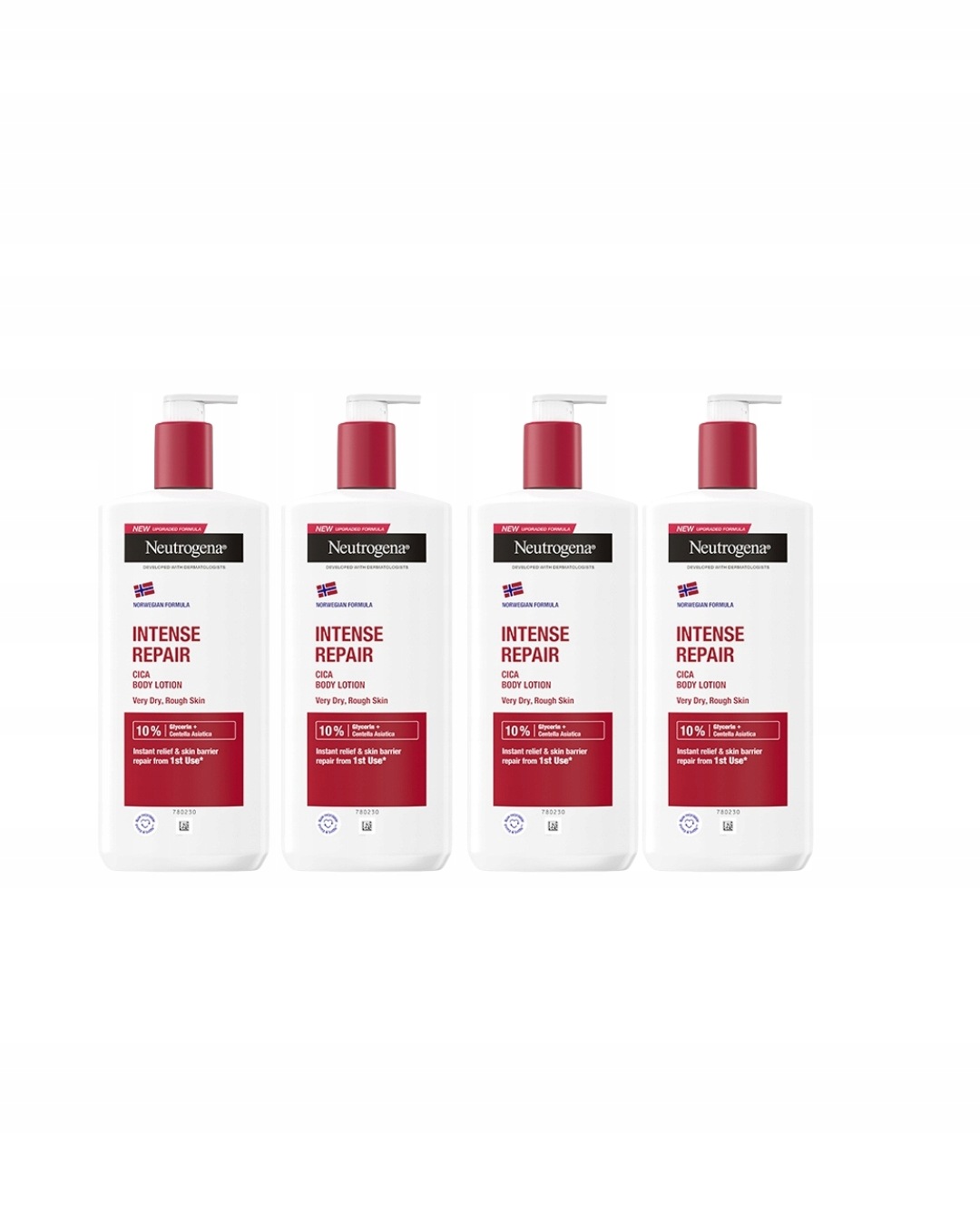Neutrogena Zestaw 4x Intense Repair Balsam do ciała Krem do ciała 400ml