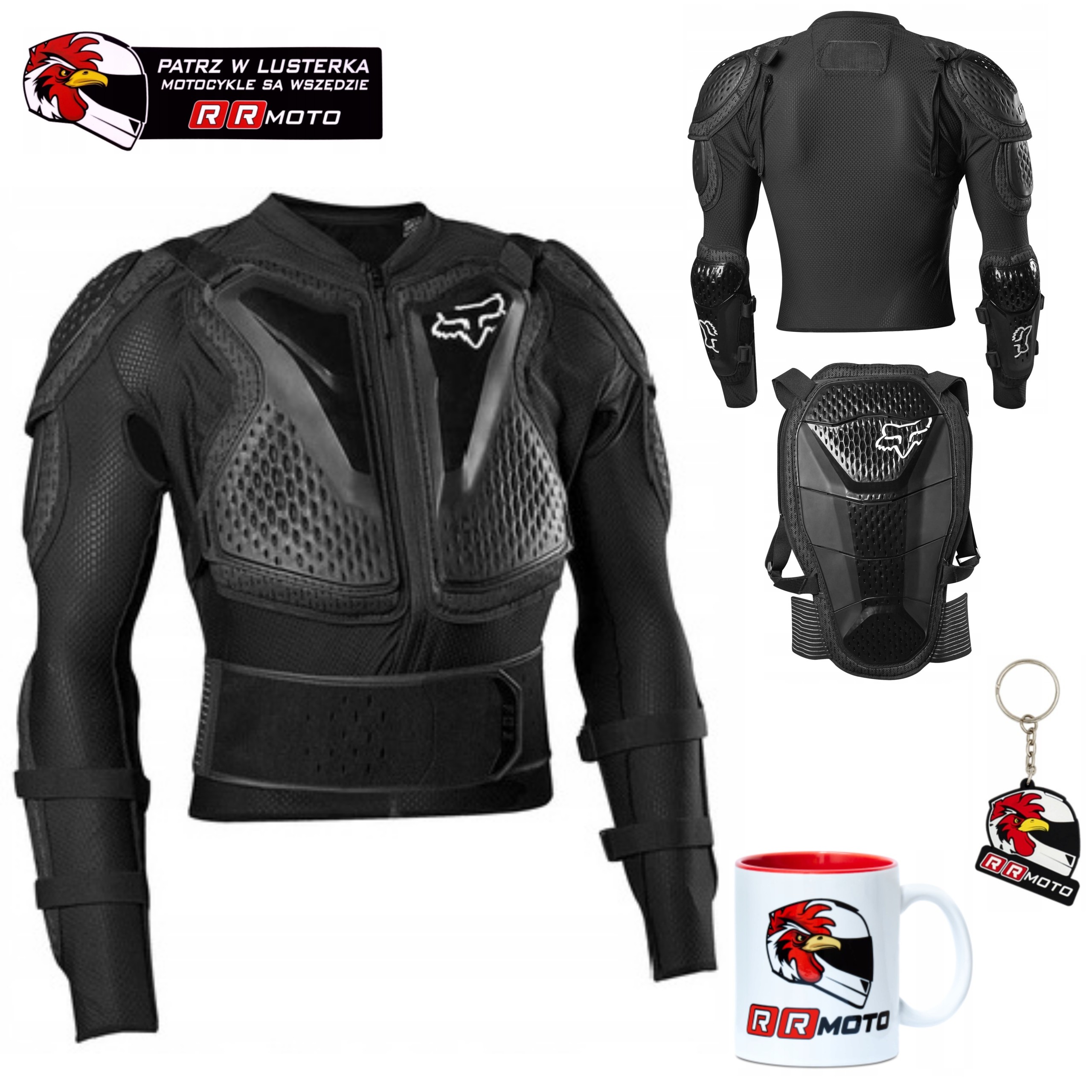 Buzer zbroj Fox Titan Sport Black černý ochranný Bonus
