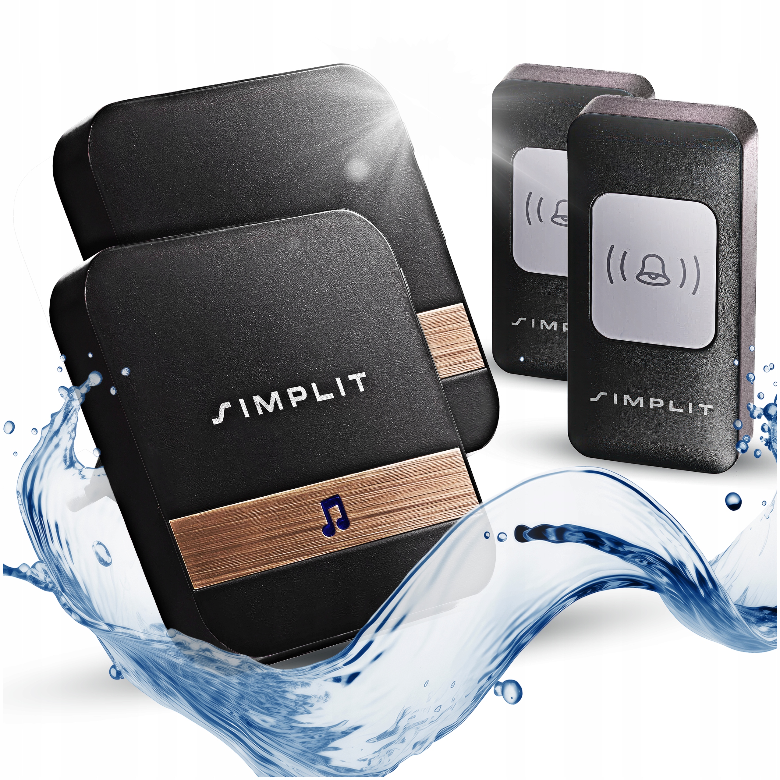 2x bezdrátový zvonek 2x vodotěsný vysílač