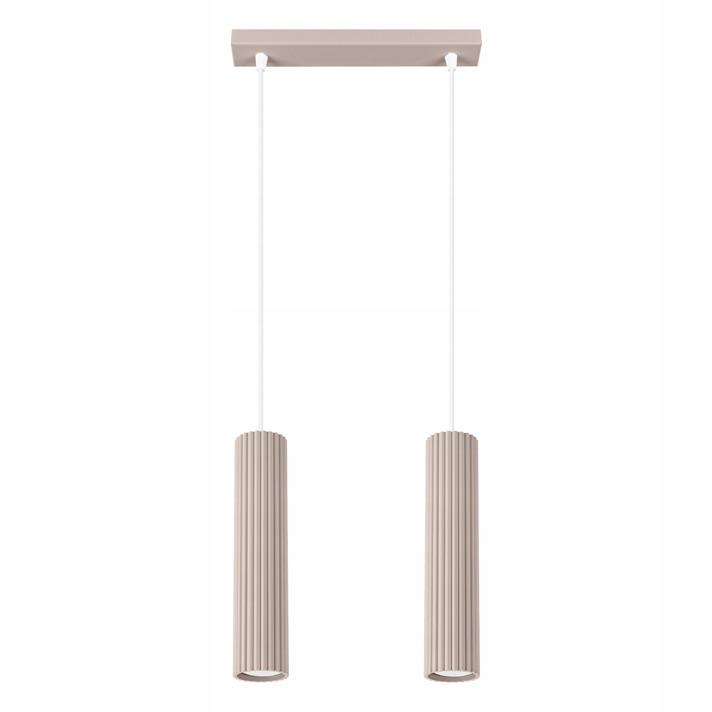 Sollux Závesná lampa s dvoma vrúbkovanými tubusmi taupe 2xGU10 10W Karbon