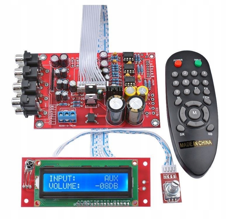 Moduł z przedwzmacniaczem audio i selektorem wejść