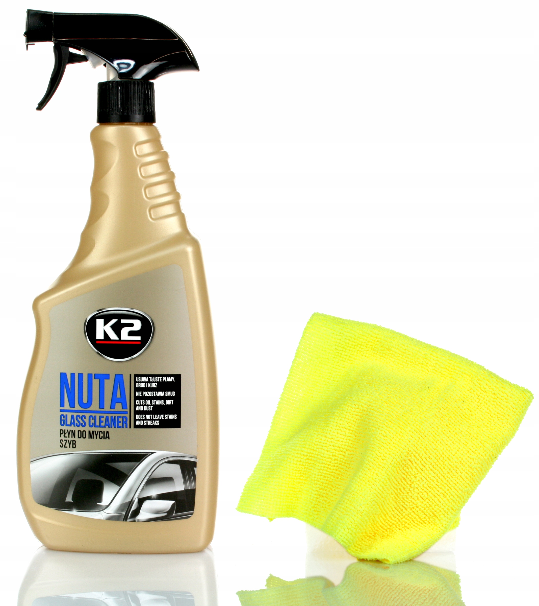 K2 Nuta Płyn Do Mycia Szyb 750ml ściereczka