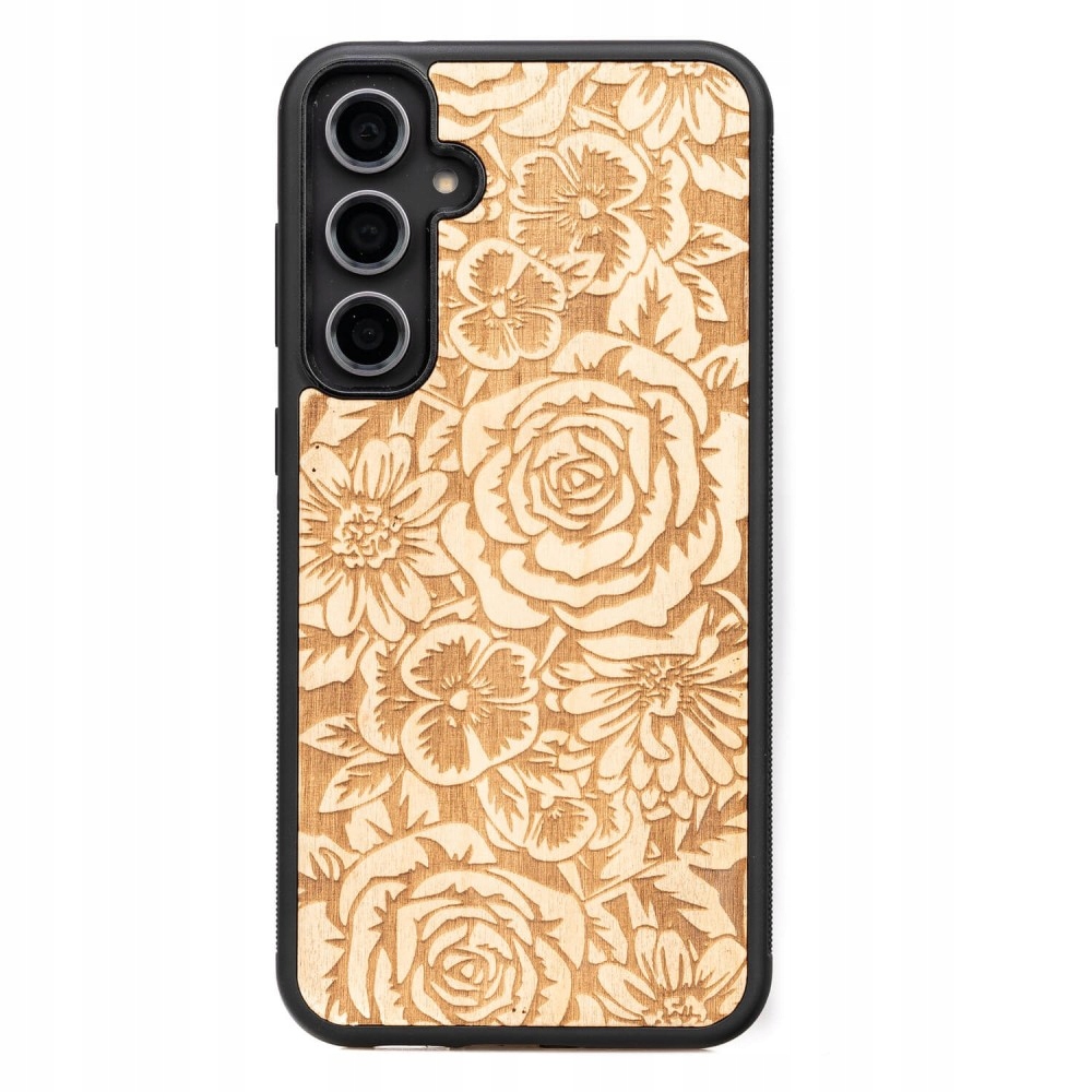 Dřevěné Pouzdro Bewood pro Samsung Galaxy S23 Fe Růže Aniegre