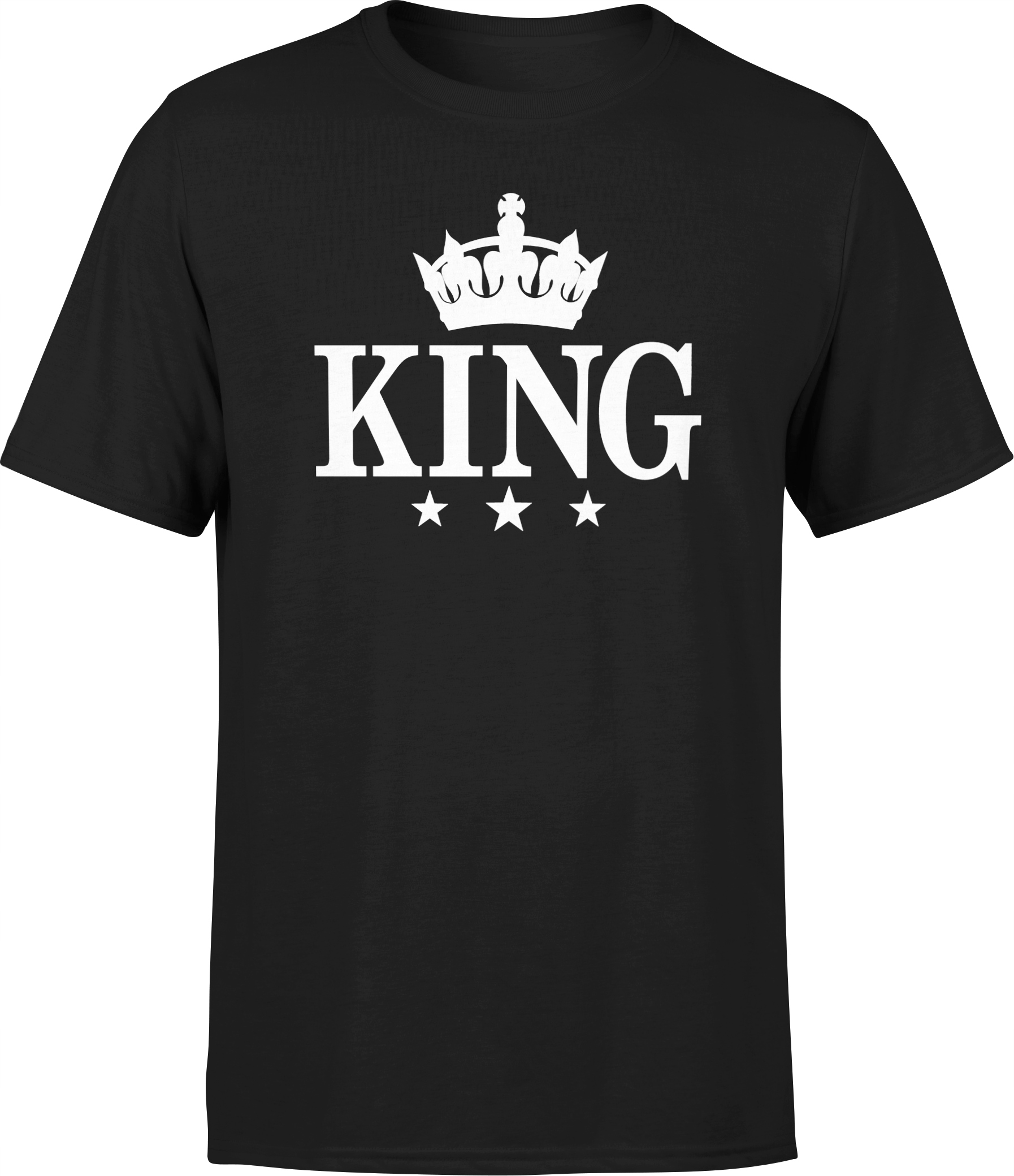 

Męski T-shirt King Król Korona Bawełniana R. L