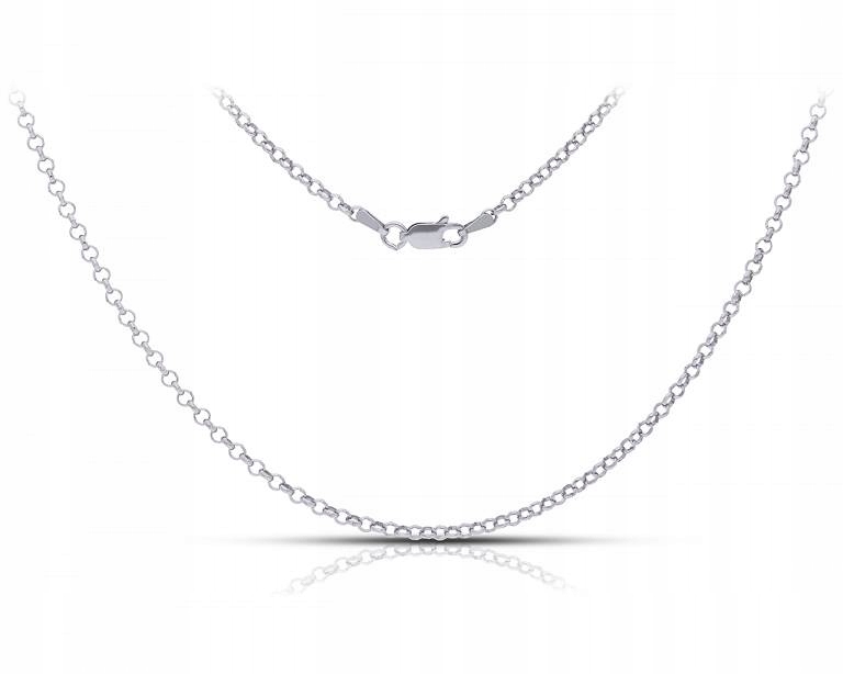 Dámský Stříbrný Řetízek řetízek Rolo Weave, široký, plný, 50 cm, rhodium, Stříbro 925