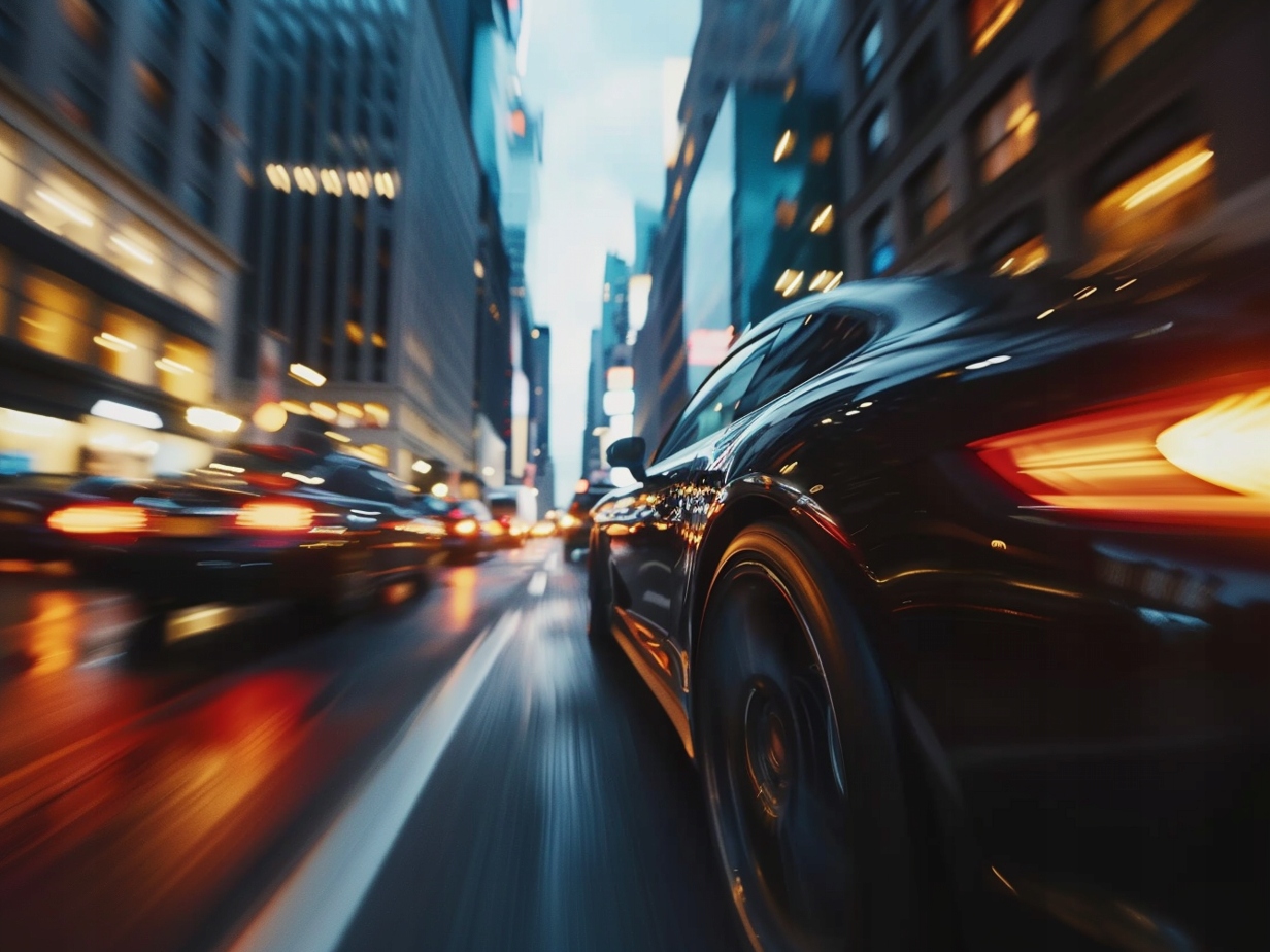 Obraz Na Plátně Canvas Noční Jízda Automobil Rychlost Metropole 100x75