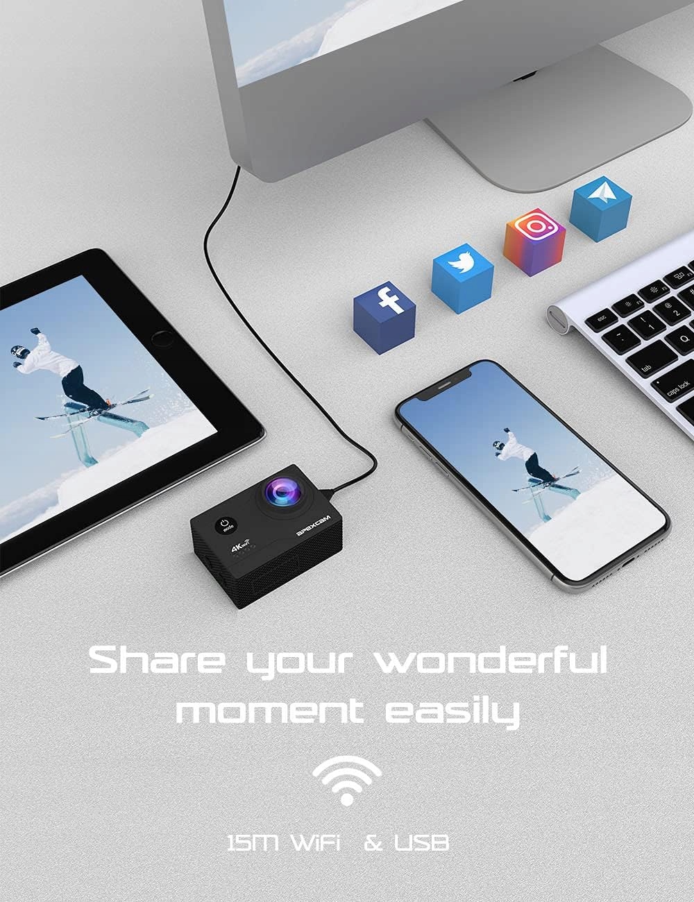 Kamera sportowa APEXCAM M80 AIR Full HD Model APEXCAM M80 AIR