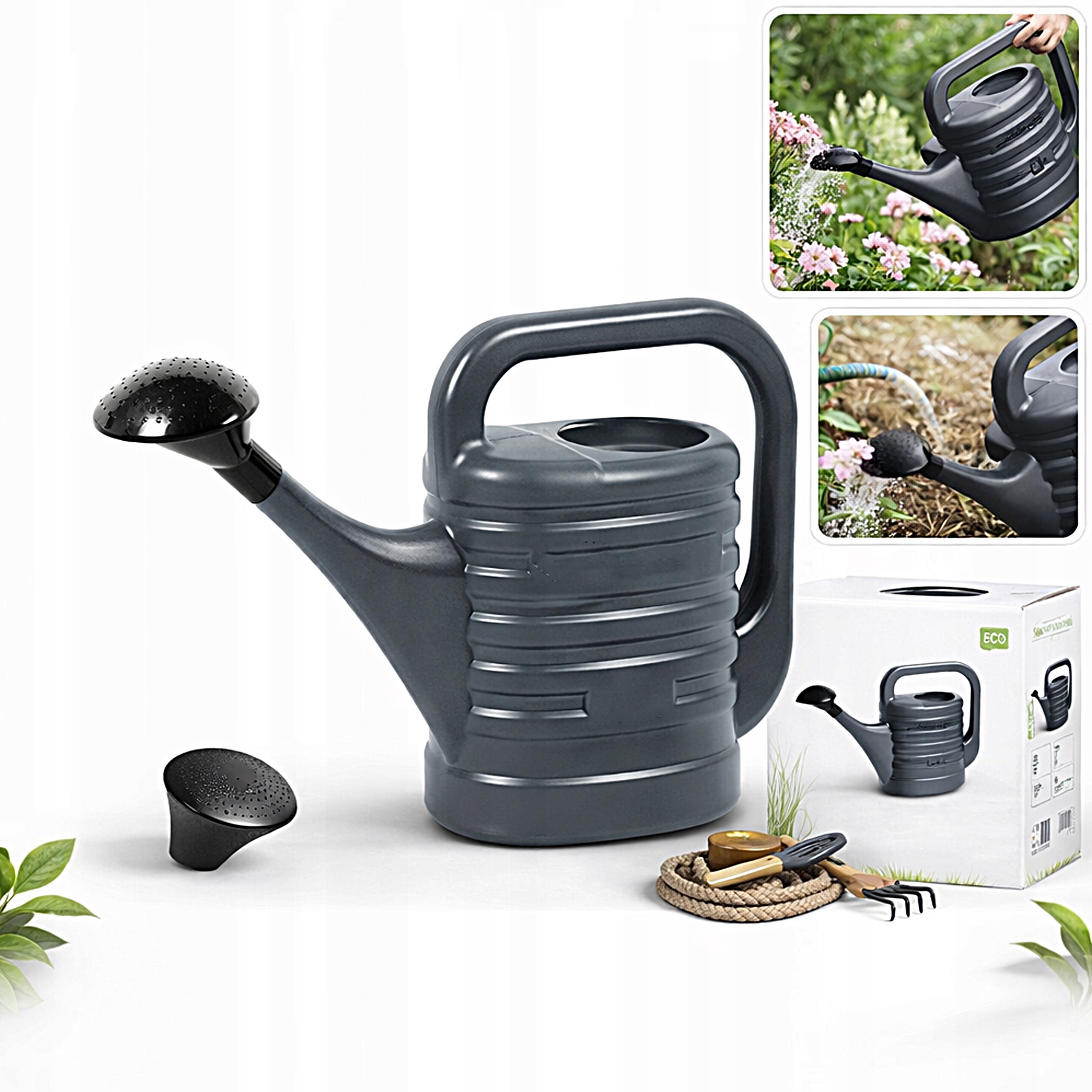 KONEWKA DO PODLEWANIA KWIATÓW ROŚLIN OGRODOWA DOMOWA PLASTIKOWA 5L