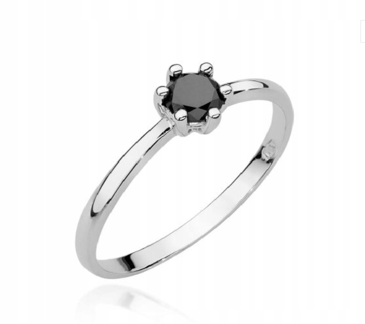Prstýnek s černým briliantem r17