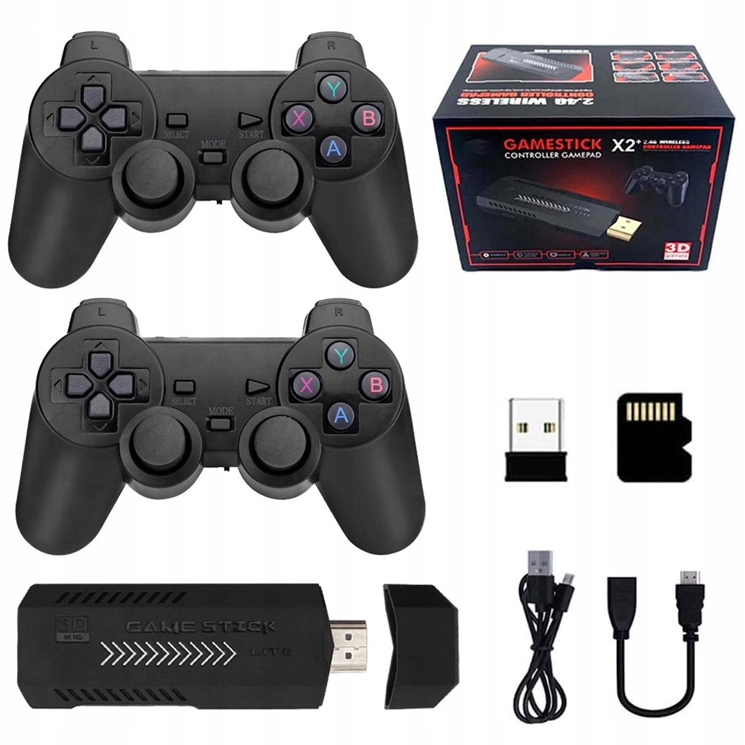 X2 Plus 3D Game Retro Tv Herní konzole Hdmi 64 Gb 30 000 her