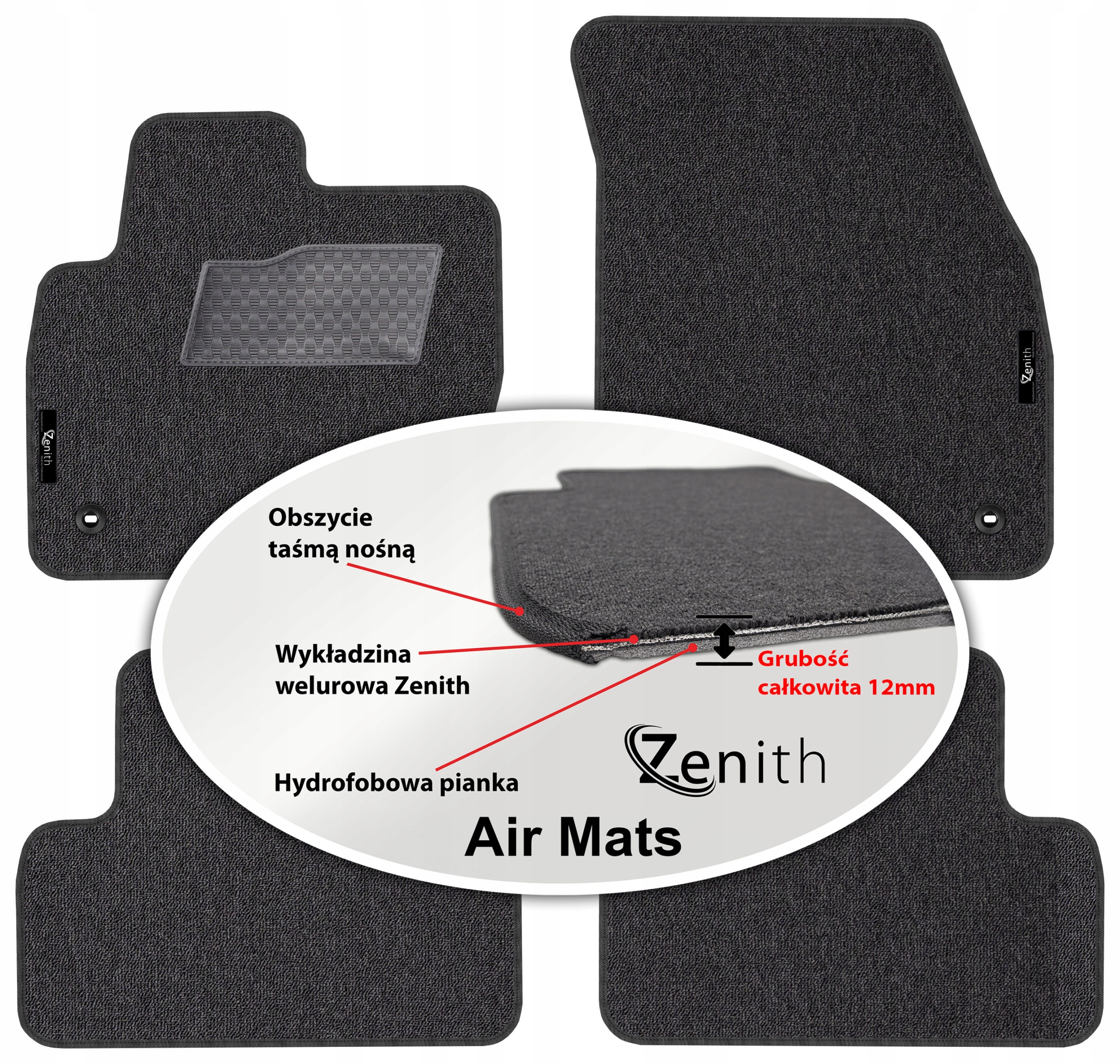 Range Rover Evoque I 11-18 Velúrové koberčeky do auta Zenith Air Mats