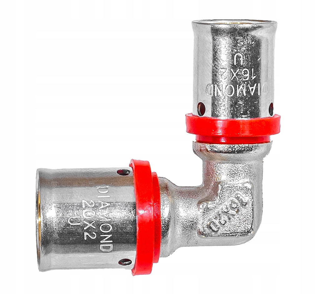 KOLANO REDUKCYJNE ZAPRASOWYWANE PEX ALUPEX FI 20x16 MOSIĄDZ DIAMOND Stan opakowania oryginalne