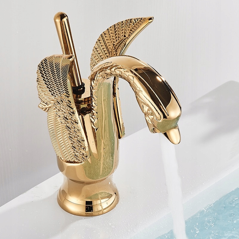 BATERIA LAZIENKOWA STOJĄCA NABLATOWA UMYWALKOWA GLAMOUR MOSIĄDZ ZŁOTA ARI Marka Ari