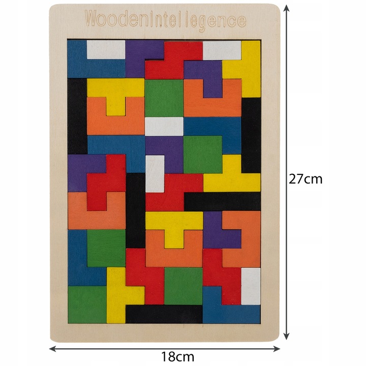 UKŁADANKA DREWNIANA TETRIS puzzle układanka edukacyjna Kod producenta 00022667