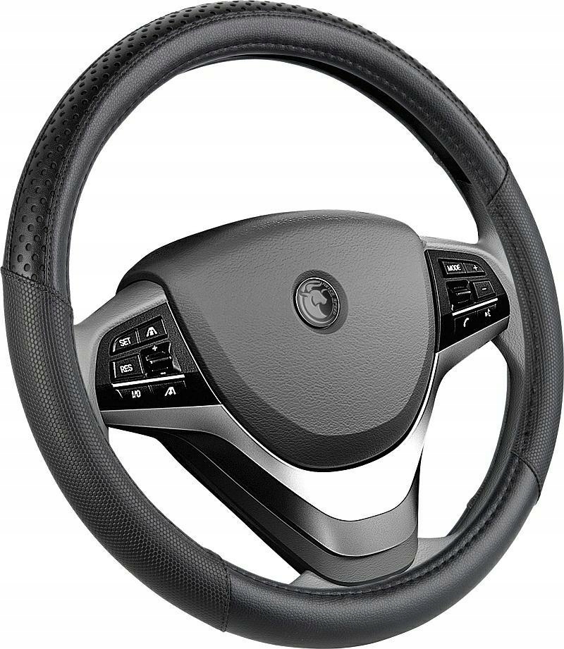 Pokrowiec na Kierownicę Luxury Nakładka Skóra Czarny Producent Carcommerce