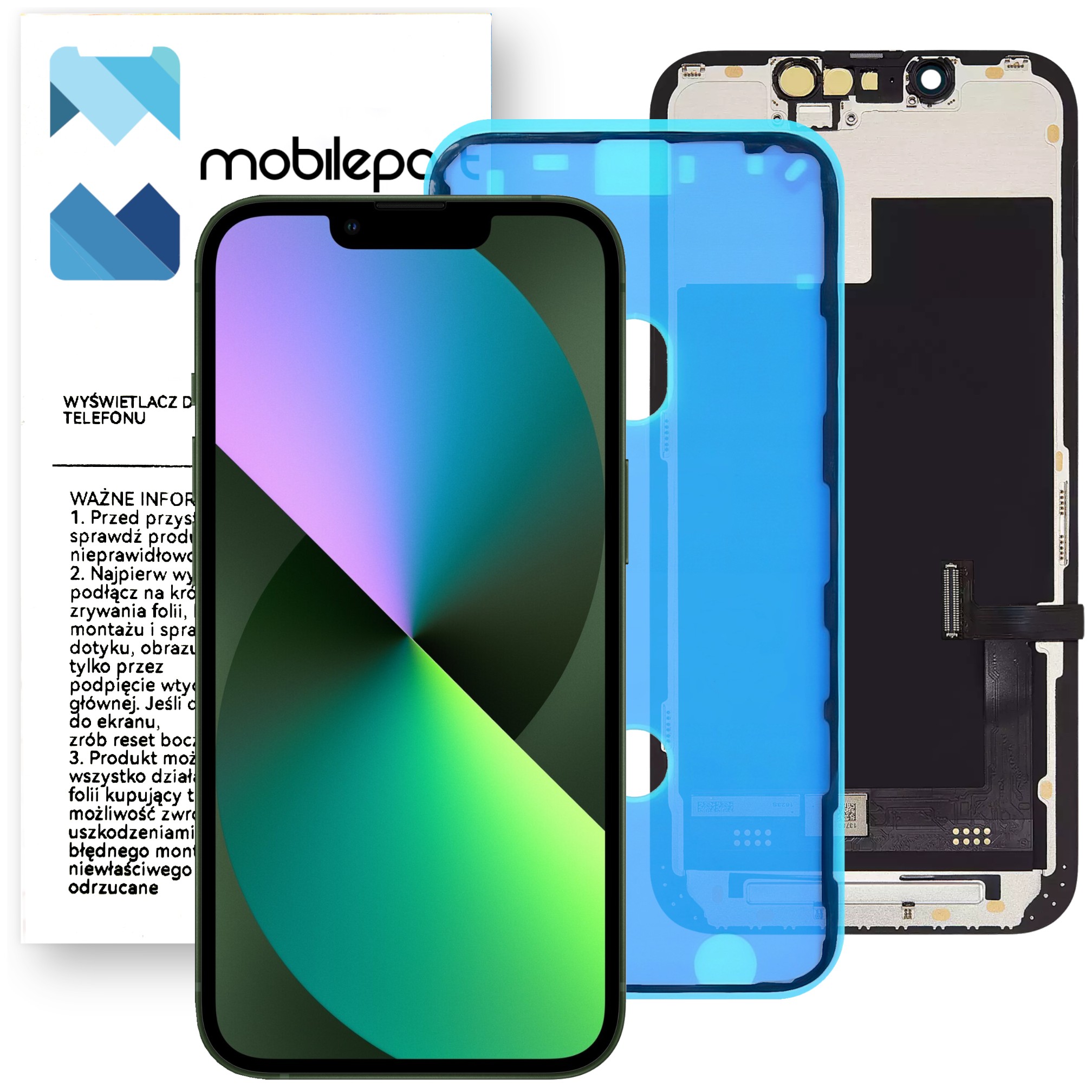 Matryca do iPhone 13 Mini LCD Ekran Ramka Uszczelka Incell