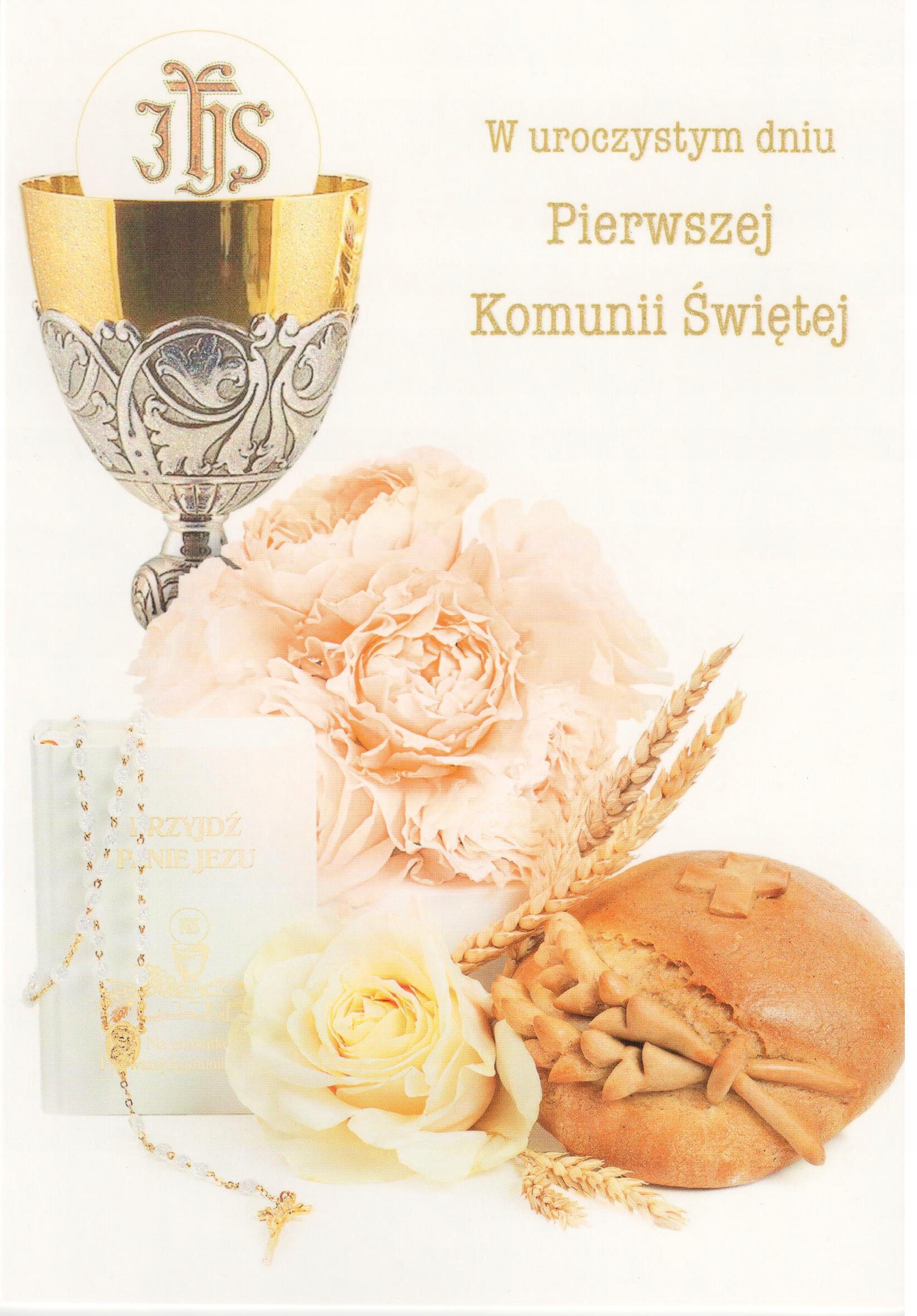 

Karnet kartka pamiątka komunijny komunia komunia